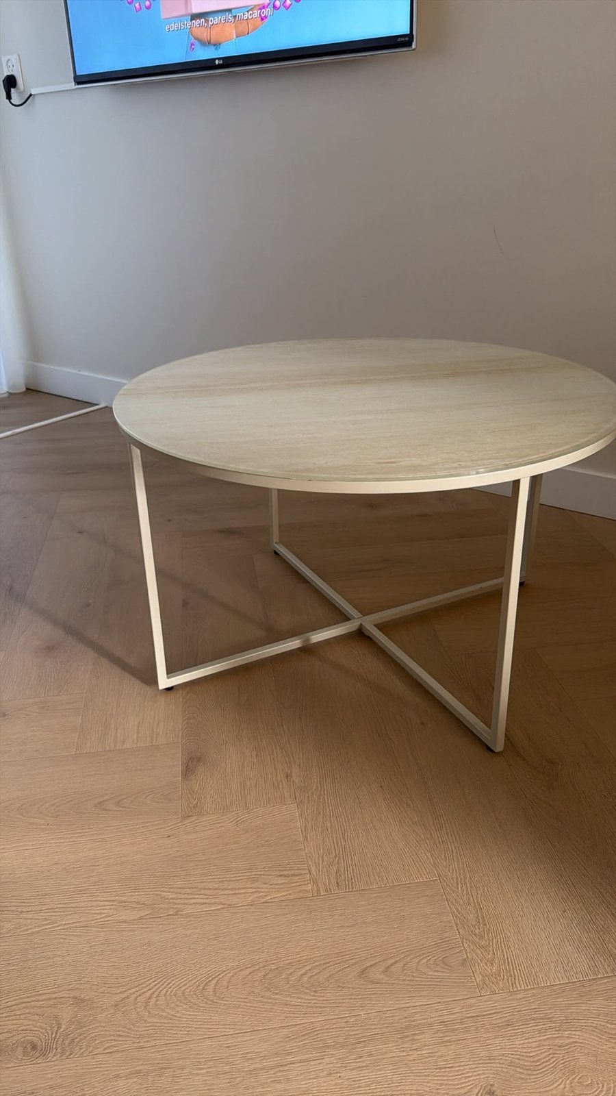 Westwing salontafel - Zo goed als nieuw, Ophalen of Verzenden, Zo goed als nieuw, Rond, Overige houtsoorten