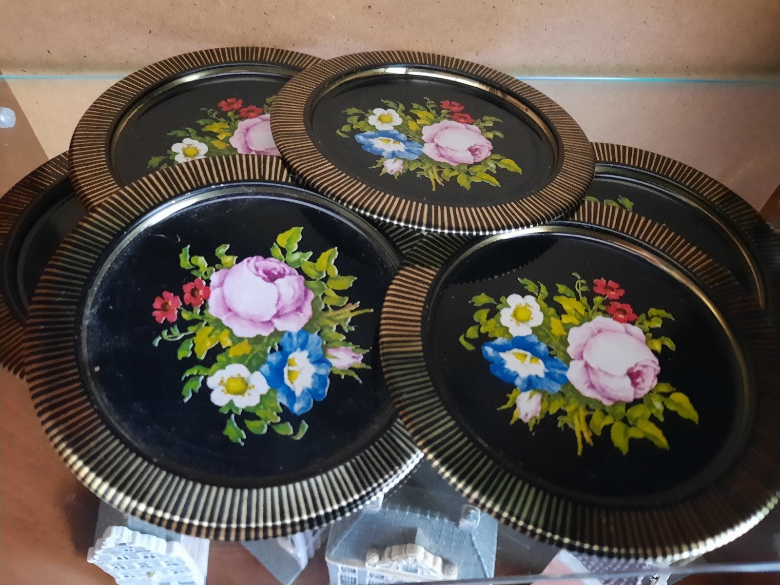 vintage onderzetters, Huis en Inrichting, Woonaccessoires | Onderzetters, Ophalen of Verzenden, Glasonderzetter, Zo goed als nieuw