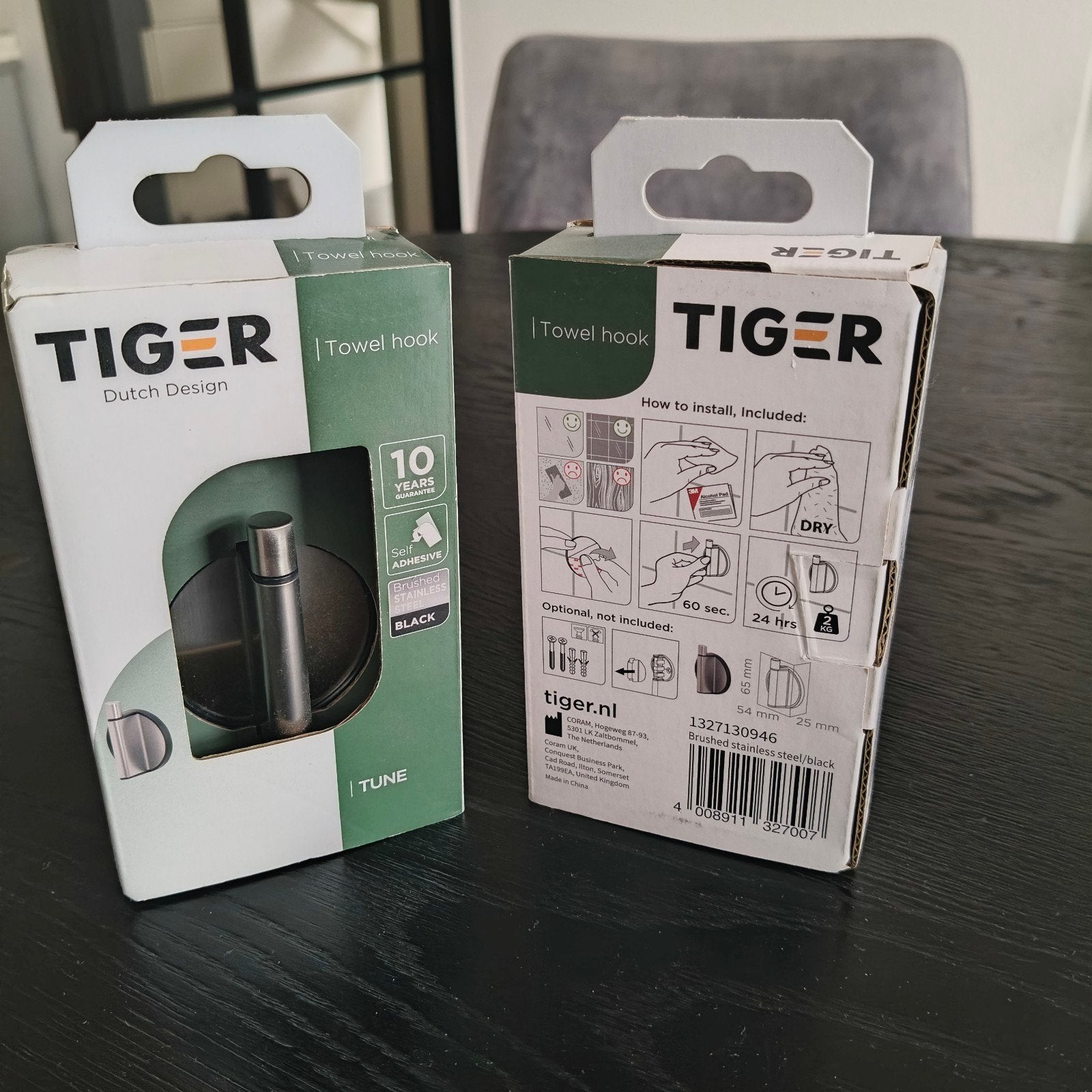 Tiger Tune handdoekhaak, Huis en Inrichting, Ophalen of Verzenden, Nieuw, Zilver, Overige merken
