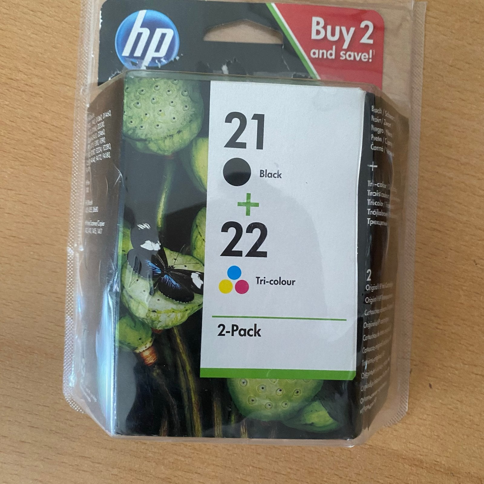 HP 21 Zwart + 22 Driekleurige Inktcartridges 2-Pack, Ophalen of Verzenden, Nieuw, Cartridge