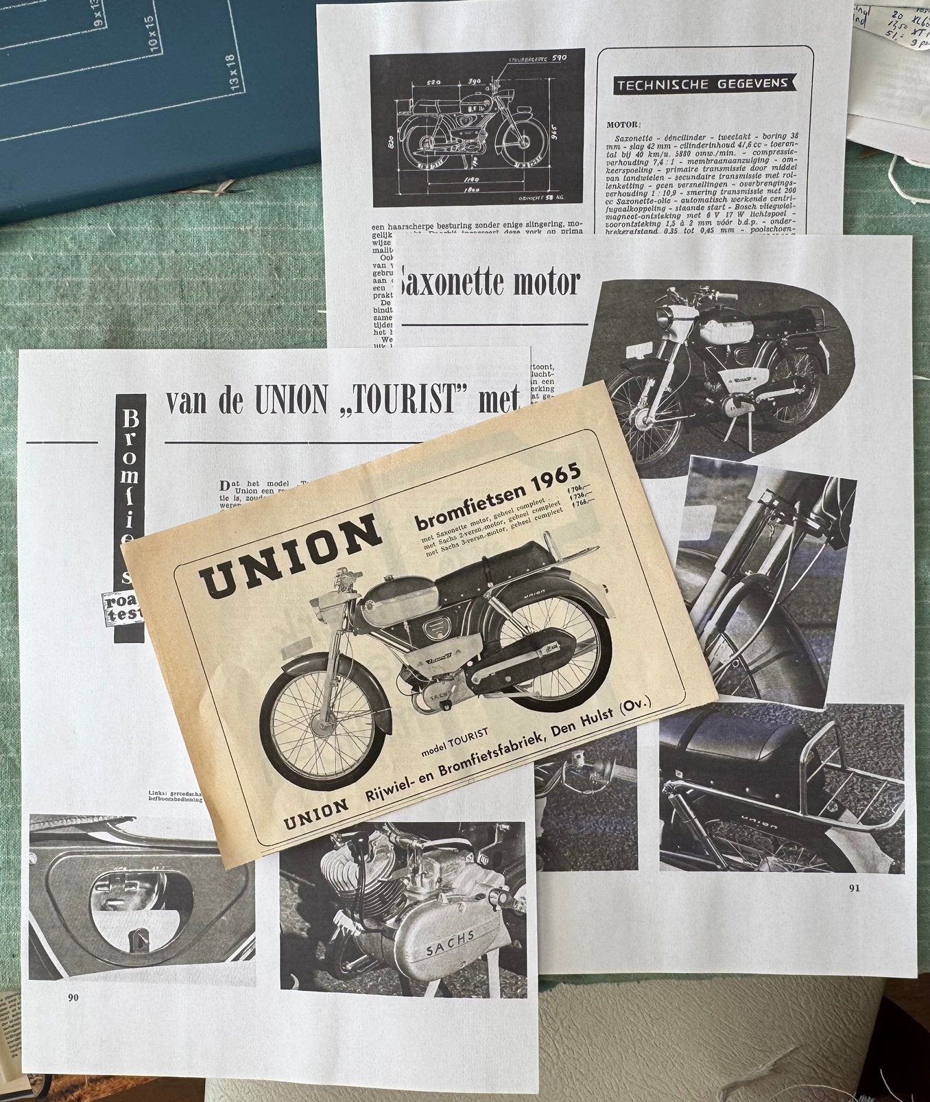 Verslag Union Tourist (in kopie), Verzenden, Zo goed als nieuw, Motoren