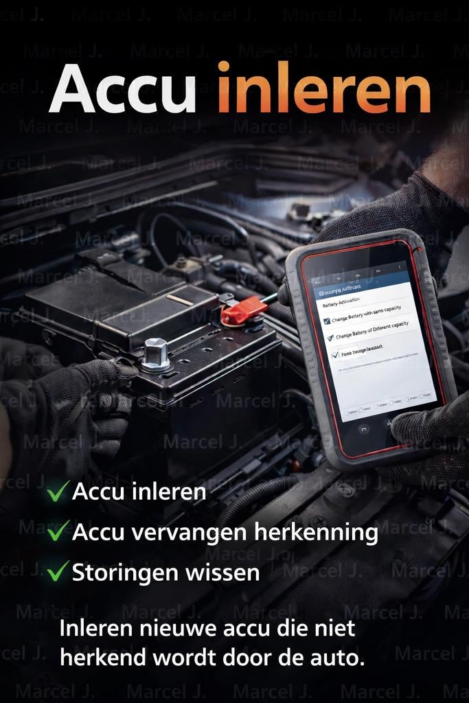 Accu inleren / batterij registratie – alle merken €15, Ophalen