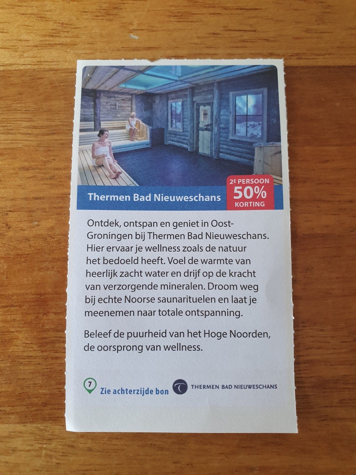 Thermen Bad Nieuweschans,  sauna bon, Tickets en Kaartjes, Twee personen, Kortingsbon, Spa of Sauna