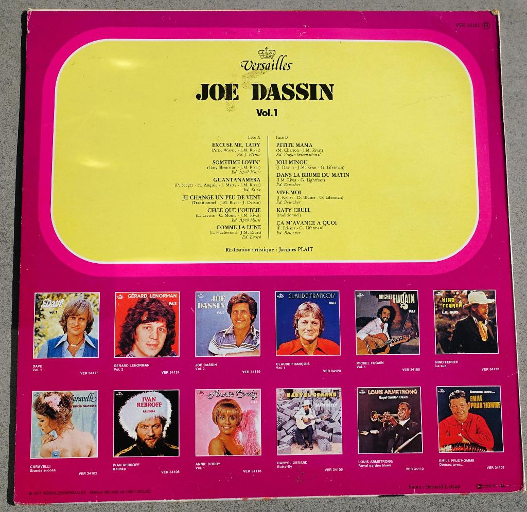 joe dassin vol.1 - LP, Inclusief binnenhoes, Ophalen of Verzenden, Zo goed als nieuw, 12 inch