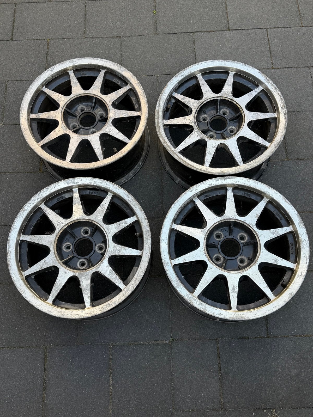 Set van 4 gebruikte 15 inch 4x100 velgen - ET25, 7J, Ophalen, Gebruikt, 15 inch, Velg(en)