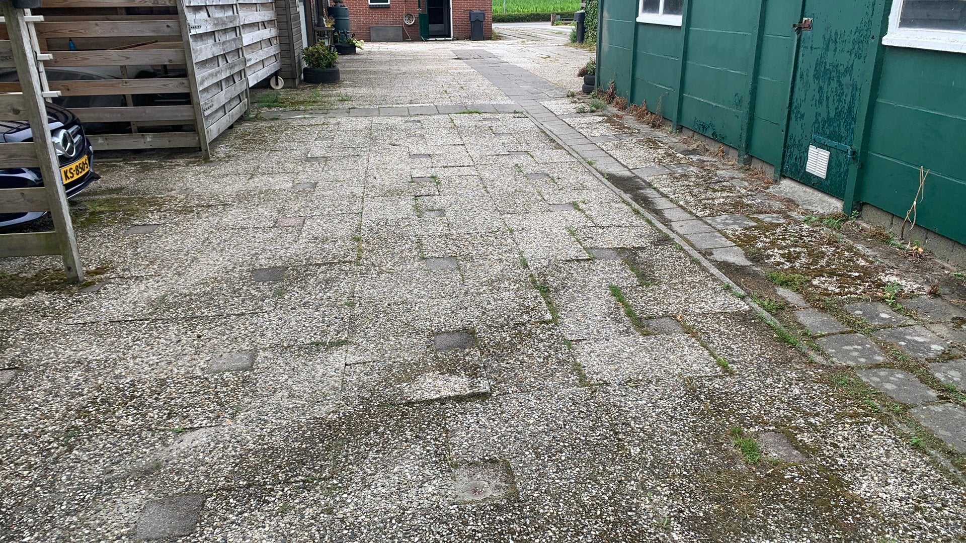 Grindtegels 50 x 50 en 40 x 60, Ophalen, Zo goed als nieuw, Beton, Terrastegels