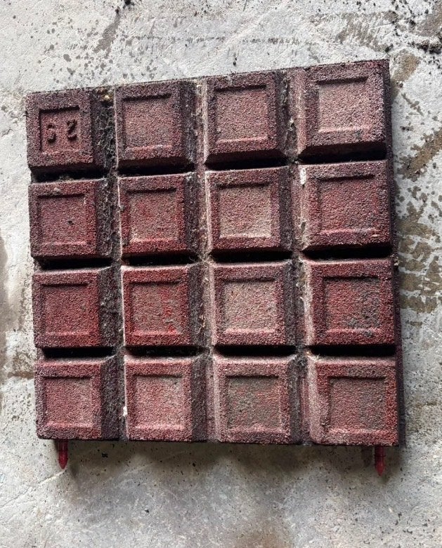Rubberen tegels 50x50x8 cm - 50 stuks, Ophalen, Gebruikt, Overige typen, 10 m² of meer
