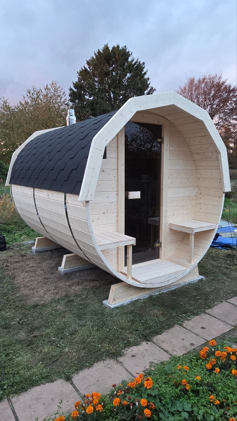 3M Barrel Sauna Gratis Levering en Plaatsing, Sport en Fitness, Ophalen of Verzenden, Nieuw, Complete sauna