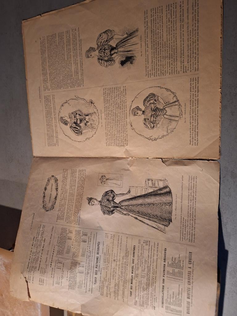 Oude kant patroon kleding, Ophalen