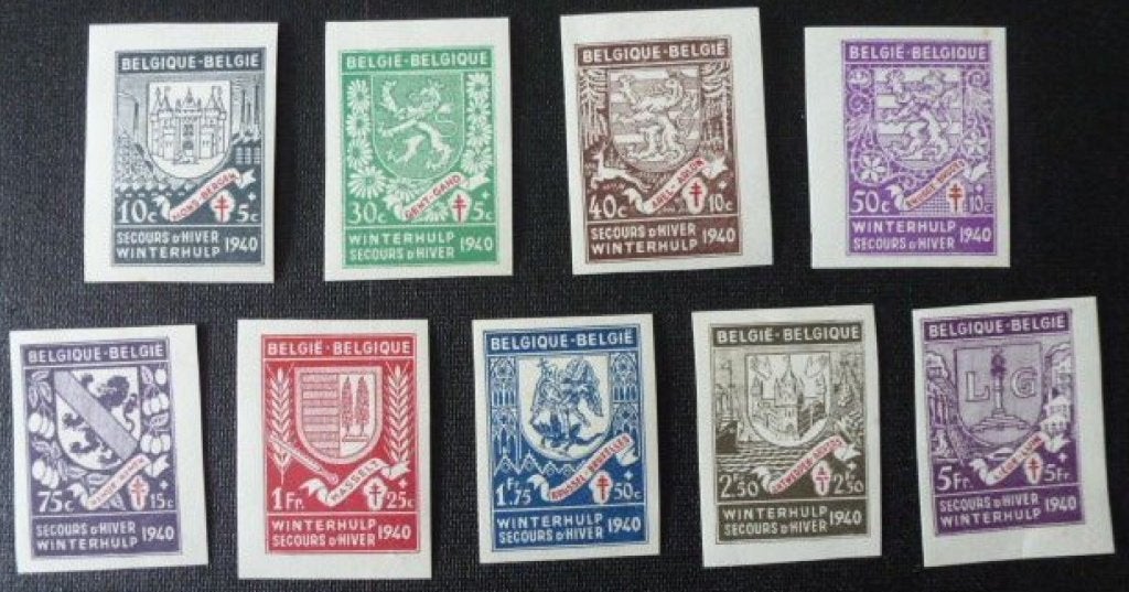 België 1941- OBP 547a-555a -Stadswapens, Frankeerzegel, Ophalen of Verzenden, Postfris, Postfris
