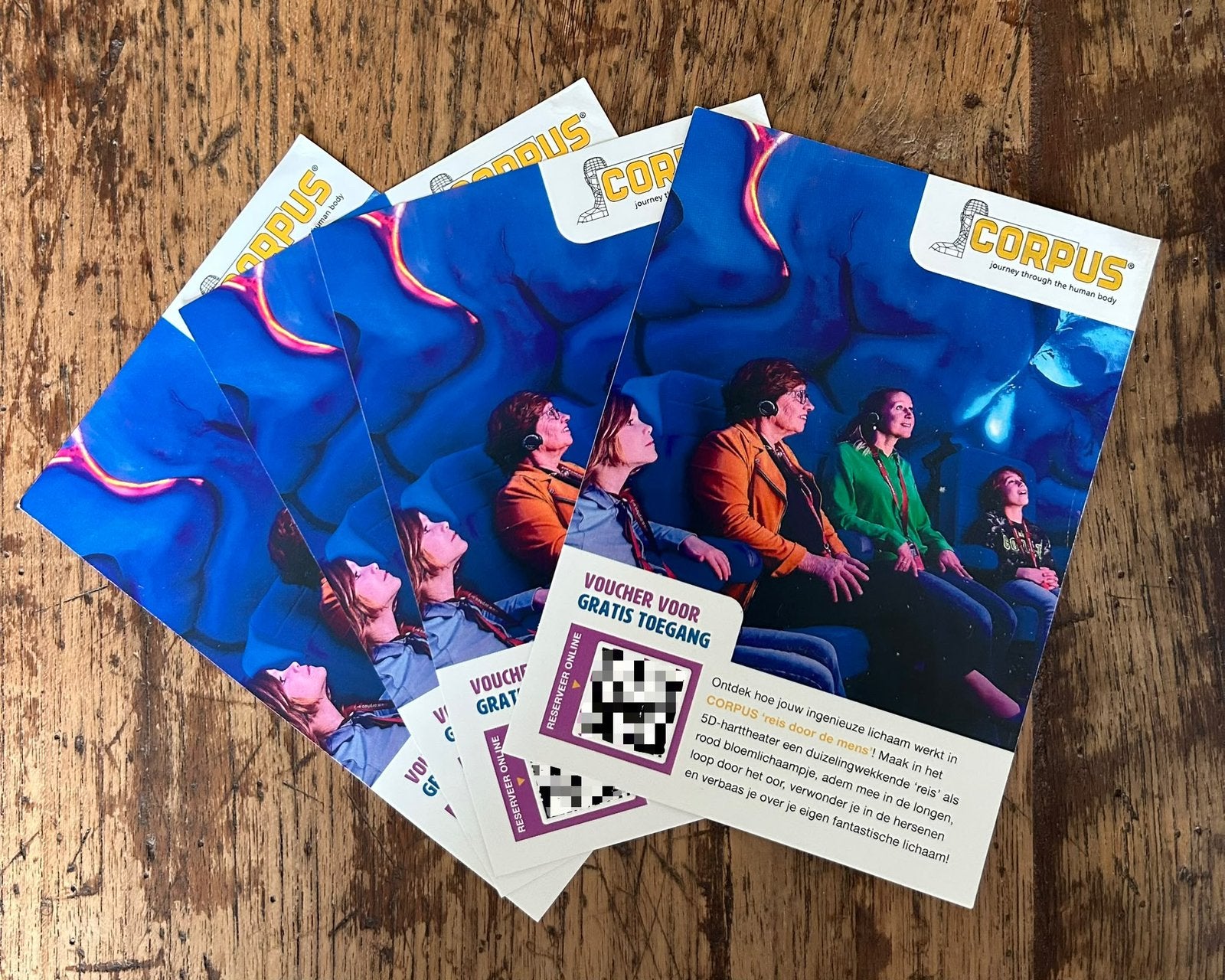 4 Corpus vouchers, Tickets en Kaartjes, Drie personen of meer, Overige soorten, Pretpark