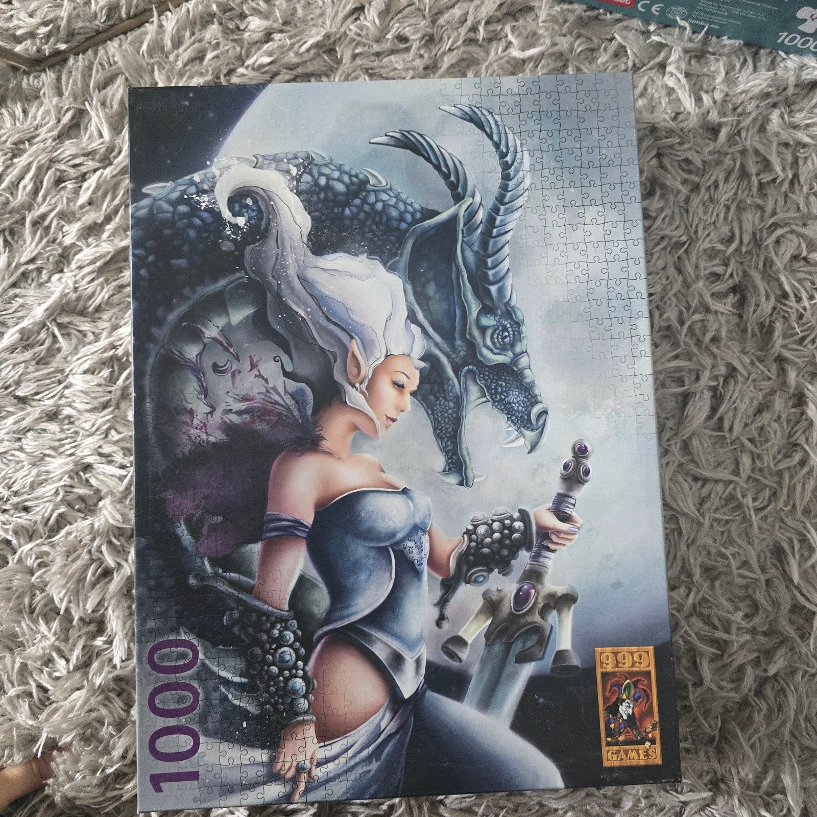 Legpuzzel 1000 stukjes - Draak en Elf, Ophalen, 500 t/m 1500 stukjes, Zo goed als nieuw, Legpuzzel