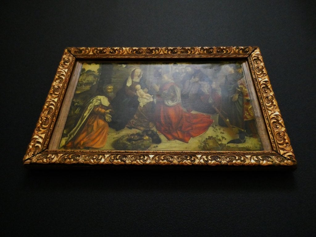 Icoon Aanbidding der Wijzen Monforte altaarstuk H. v.d. Goes, Antiek en Kunst, Ophalen of Verzenden