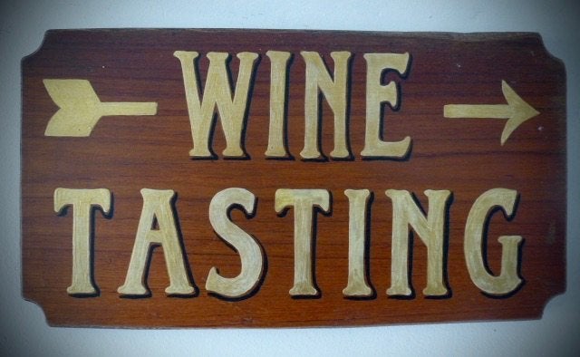 Houten bord Wine Tasting/mancave/slijterij/wijn proeverij, Reclamebord, Nieuw, Ophalen of Verzenden, B6