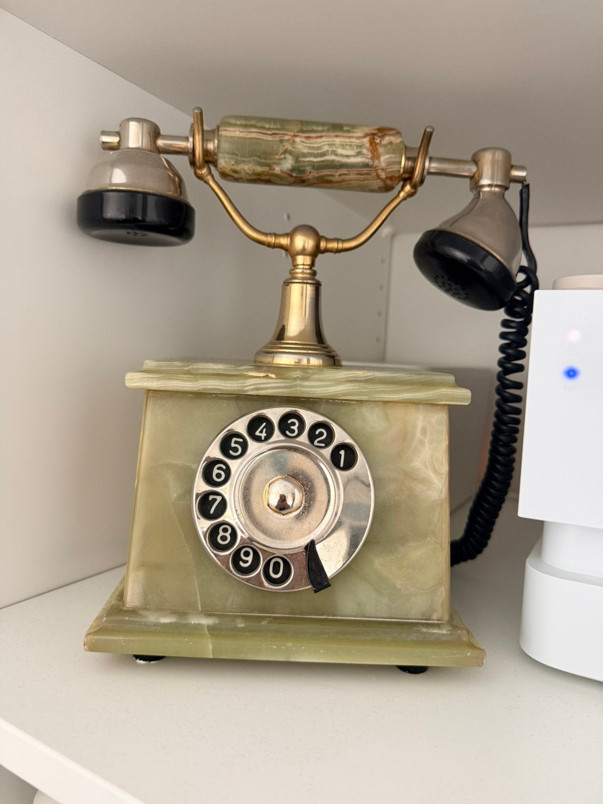 Vintage Marmeren Italiaanse Vaste Telefoon - Zeer Goede Staa, Antiek en Kunst, Ophalen of Verzenden