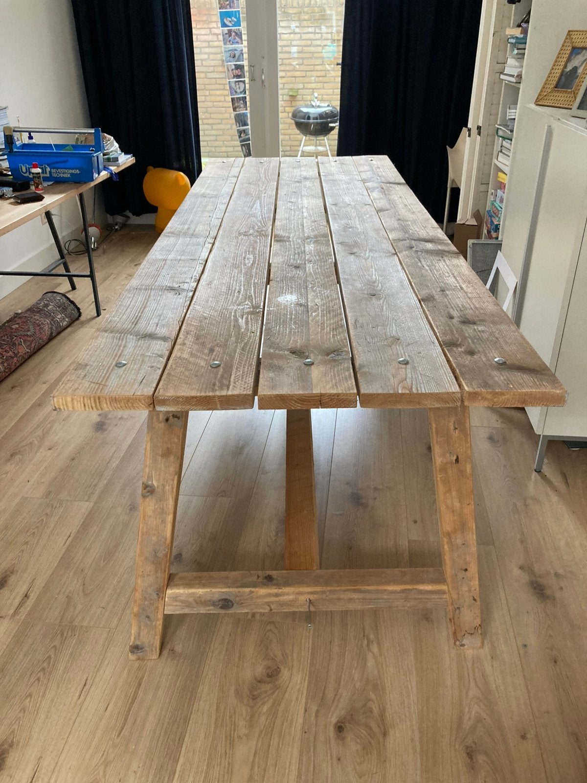 Eettafel 2 meter 40 x 80 cm, Ophalen, 200 cm of meer, 50 tot 100 cm, Zo goed als nieuw