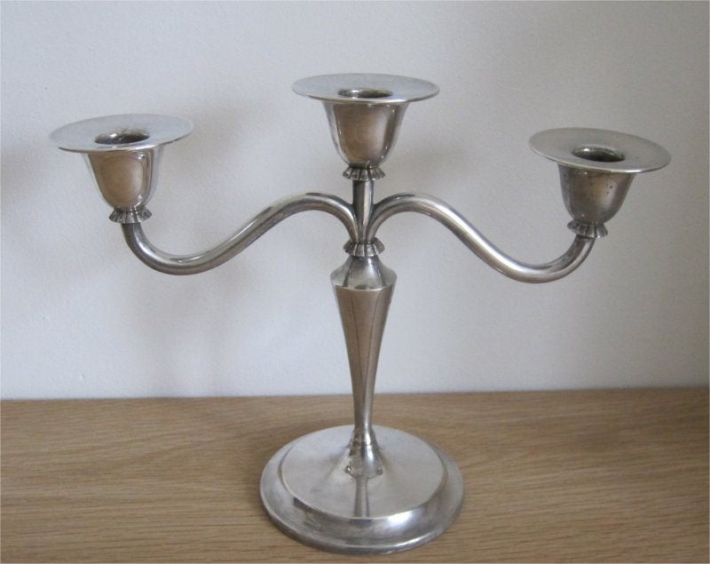 Keltum, kandelaar, verzilverd, Ophalen of Verzenden, Overige materialen