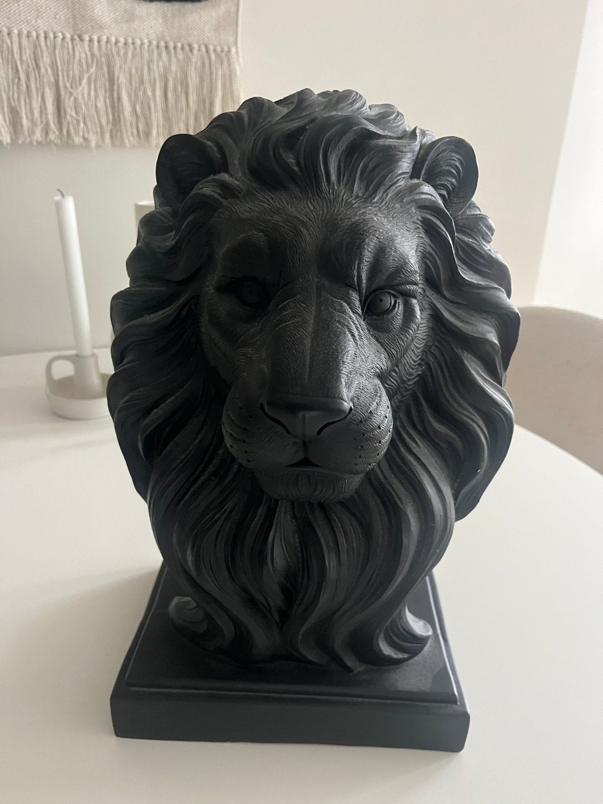 Middelgroot leeuw beeld decoratief, Antiek en Kunst, Ophalen, Beeld, Zwart