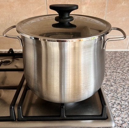 Roestvrijstalen RVS Tefal kookpan pan met deksel 10 ltr, Tefal, Met deksel, Ophalen of Verzenden, Zo goed als nieuw