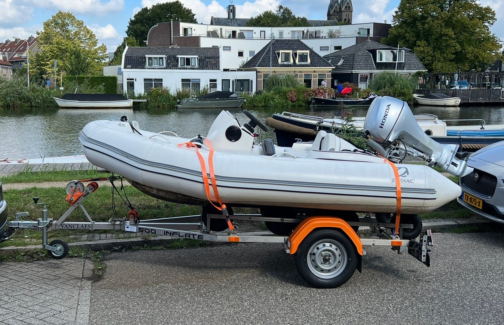 Zodiac YL360 DL Rib + Honda 20pk buitenboordmotor + trailer, Watersport en Boten, Rubberboten, 4 m, 0 cm, Zodiac, 2 m