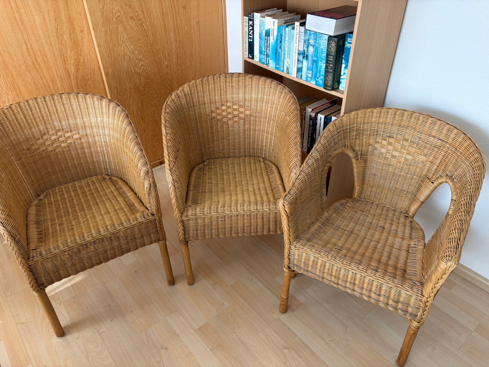 Rieten stoelen, Ophalen, Zo goed als nieuw, Bruin, Twee