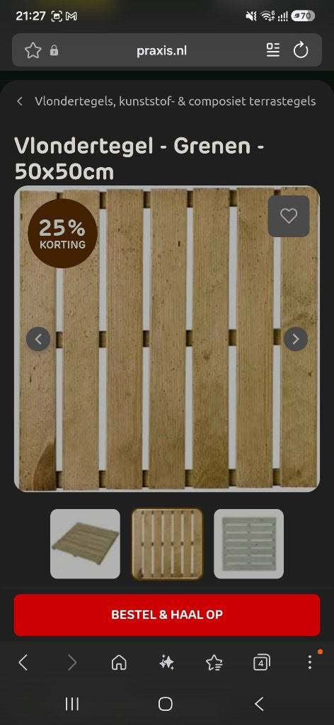 Houten Vlonders, Ophalen, Gebruikt, Hout