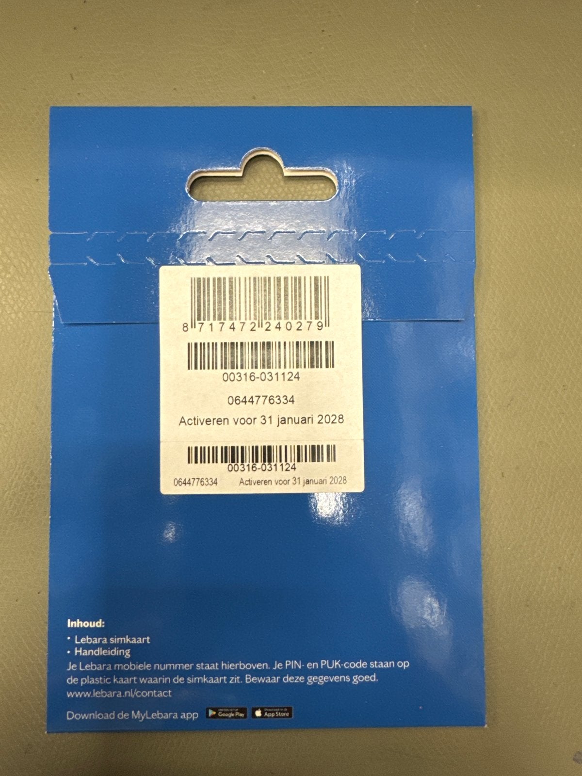 Simkaart met mooi en makkelijk telefoonnummer, Ophalen of Verzenden, Nieuw, Overige providers, Simkaart