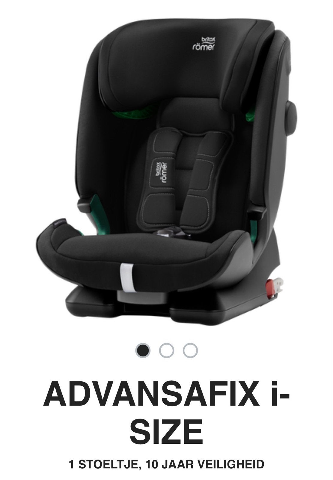 Britax Römer ADVANSAFIX i-SIZE Autostoel - Cosmos Black, Kinderen en Baby's, Autostoeltjes, Ophalen, Romer, Autogordel of Isofix