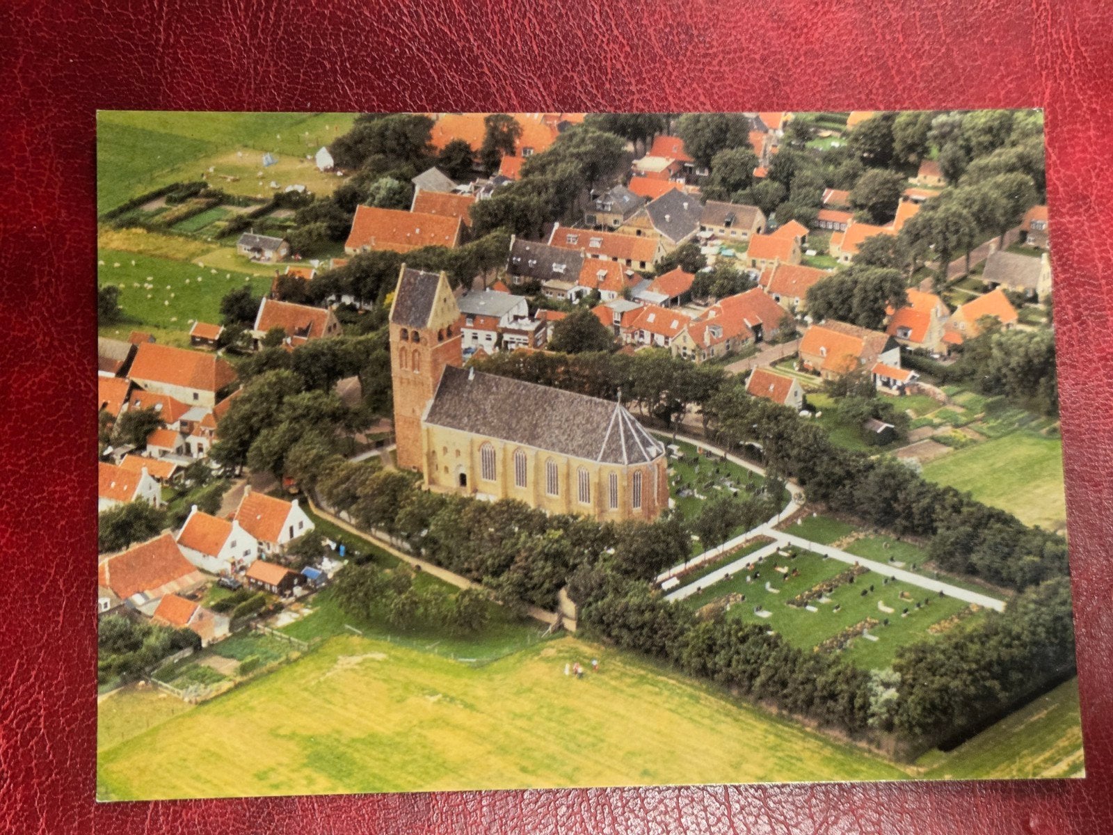 Ameland Luchtopname Hollum N.H. Kerk, Verzenden, 1960 tot 1980, Friesland