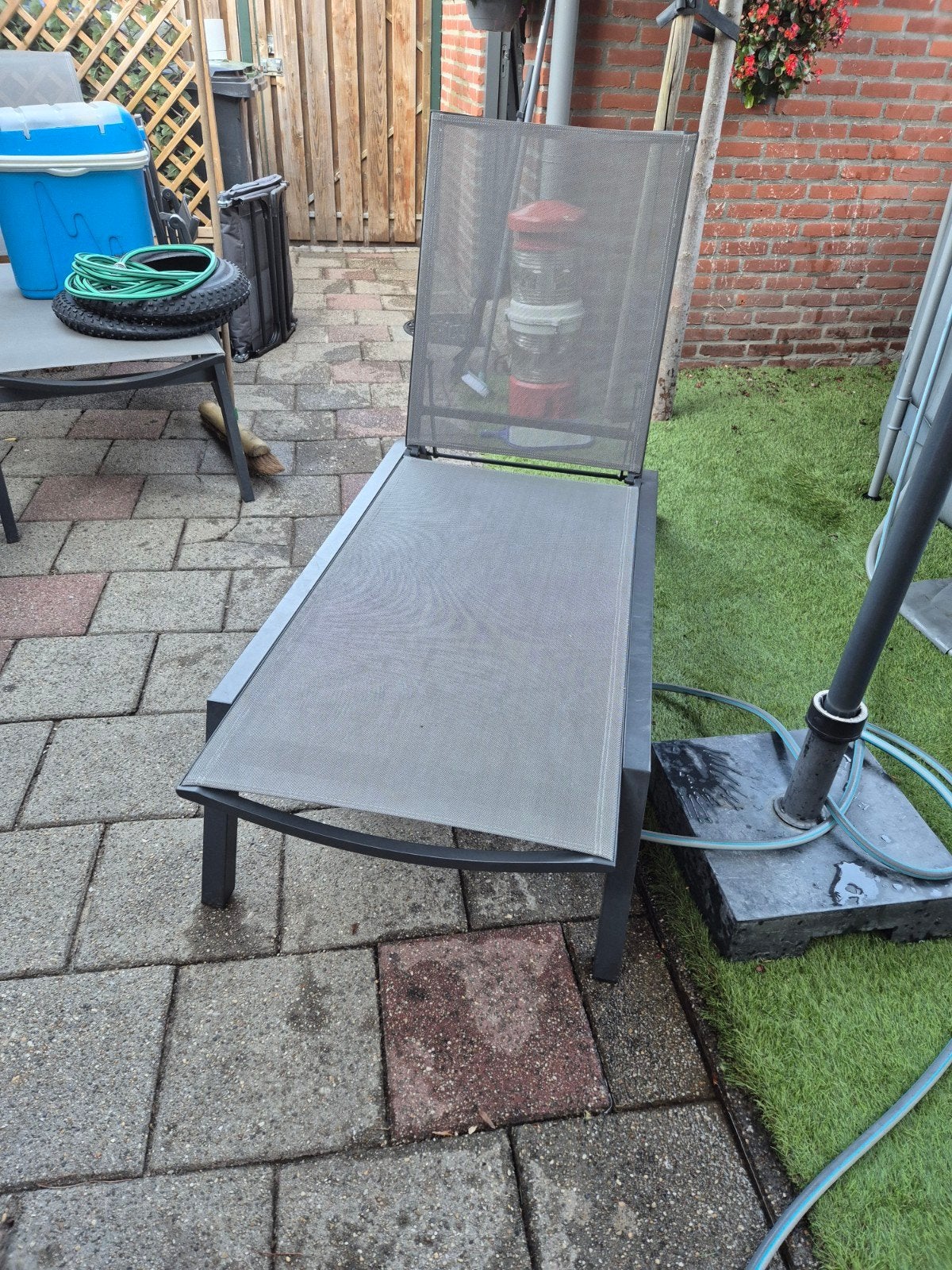 VdGarde Ligbed met wieltjes - Verstelbaar en Verrijdbaar, Ophalen of Verzenden, Gebruikt, Textileen, Verstelbaar