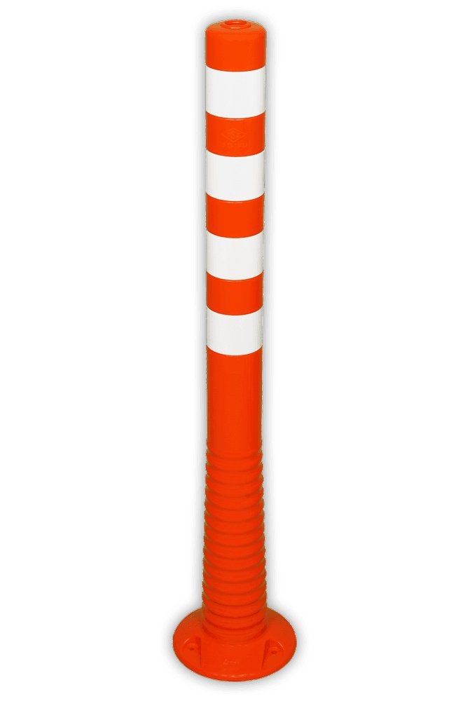 Kunststof flexibele afzetpaal oranje wit Ø80mm, Ophalen of Verzenden