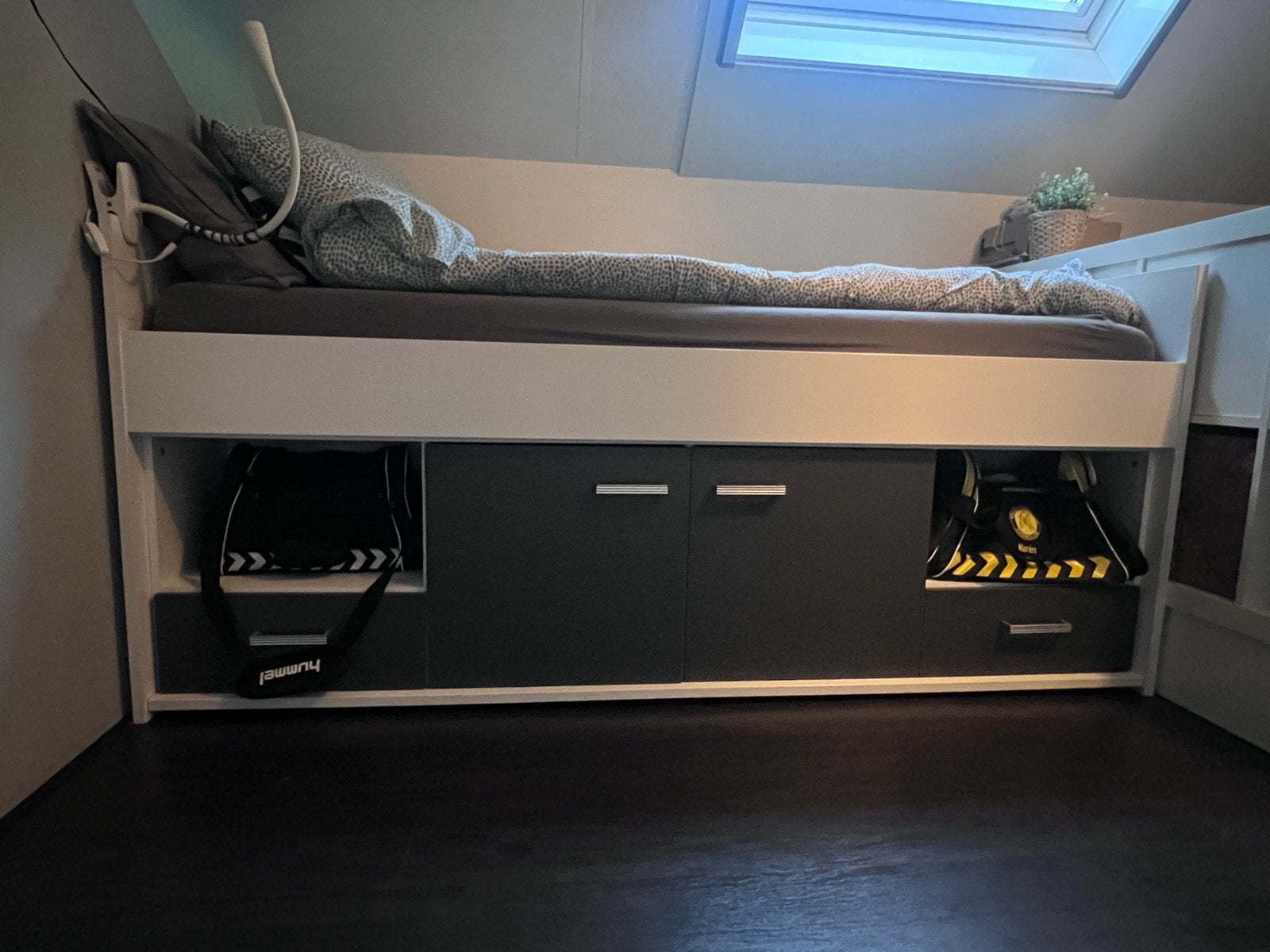 Kajuitbed Jesse incl lattenbodem en matras 90x200, Ophalen, 90 cm, Eenpersoons, Wit