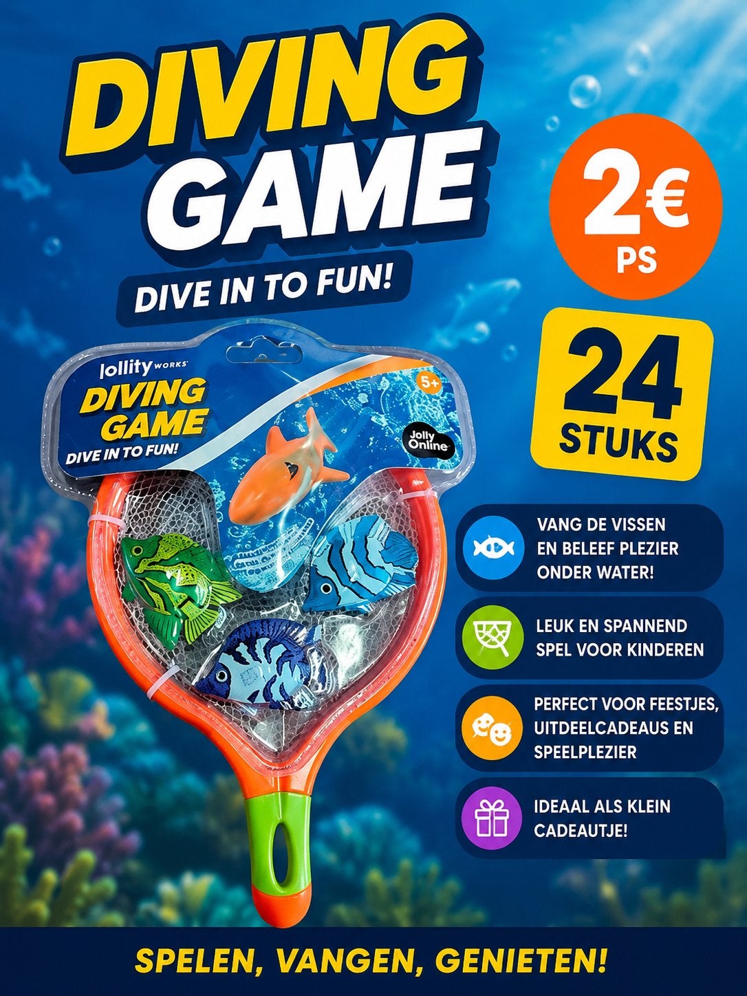 Partijhandel 24x Diving Game - Duikspel voor Kinderen, Ophalen of Verzenden, Nieuw, Jongen of Meisje
