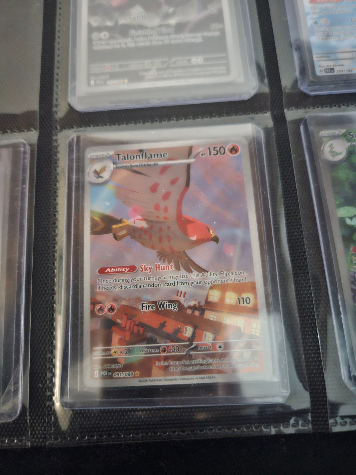 Pokemon Talonflame 091/088 Perfect Order, Ophalen of Verzenden, Zo goed als nieuw, Losse kaart, Foil