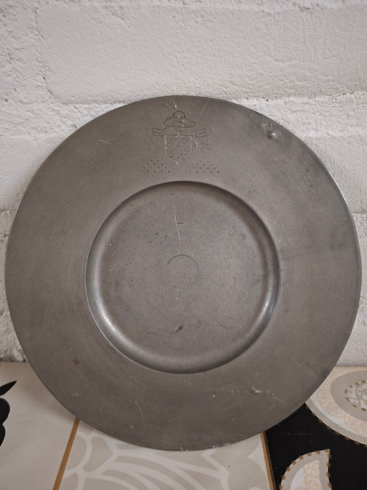 Antiek tinnen bord, Ophalen of Verzenden