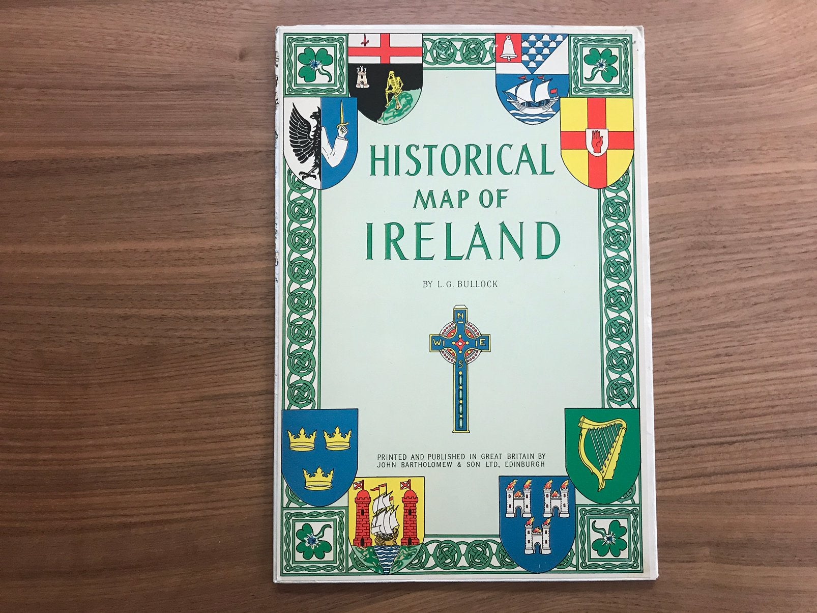 Historical map of Ireland, Ophalen of Verzenden, Zo goed als nieuw, 1800 tot 2000, Landkaart