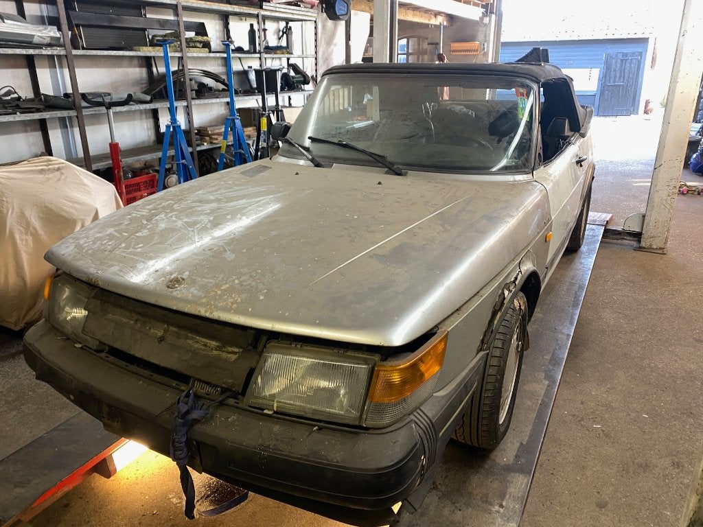 Saab 900 2.0 T16 Turbo Cabrio U9 1988 Grijs, Gebruikt, Voor, Ophalen of Verzenden, Saab