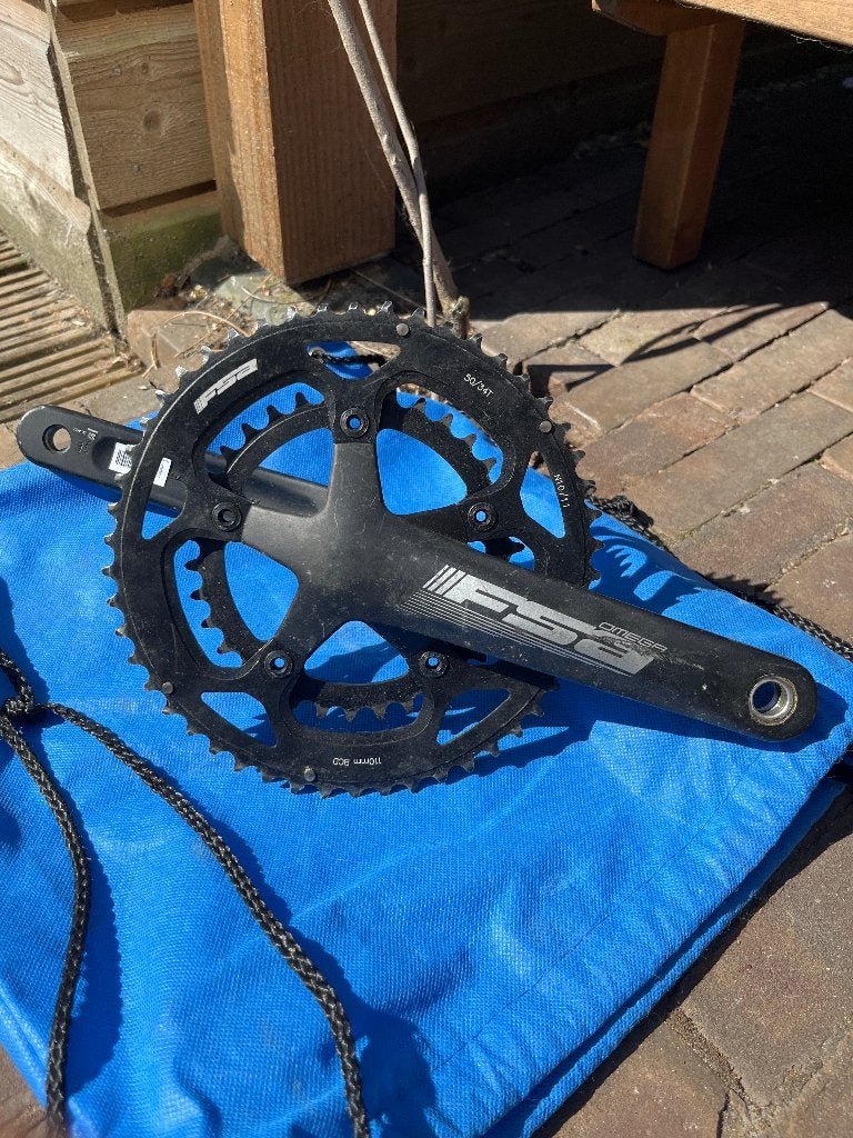 FSA compact crankstel 170mm 50/34, Gebruikt, FSA, Aluminium, Racefiets