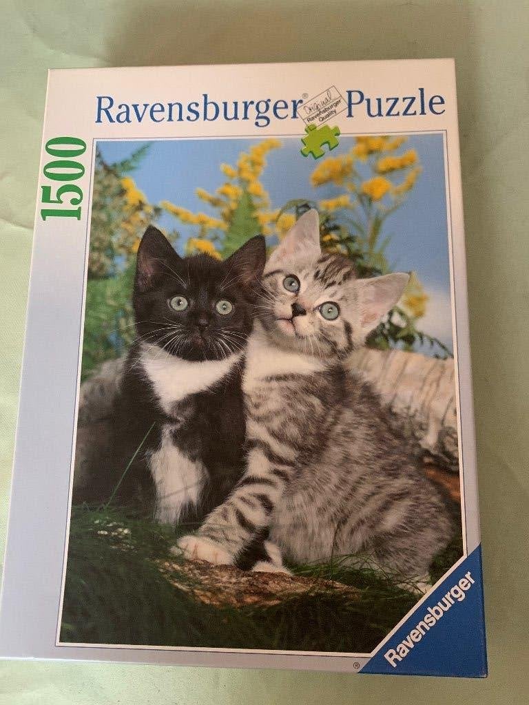 Ravensburger puzzel: kittens, 1500 stukjes, Ophalen of Verzenden, 500 t/m 1500 stukjes, Gebruikt, Legpuzzel