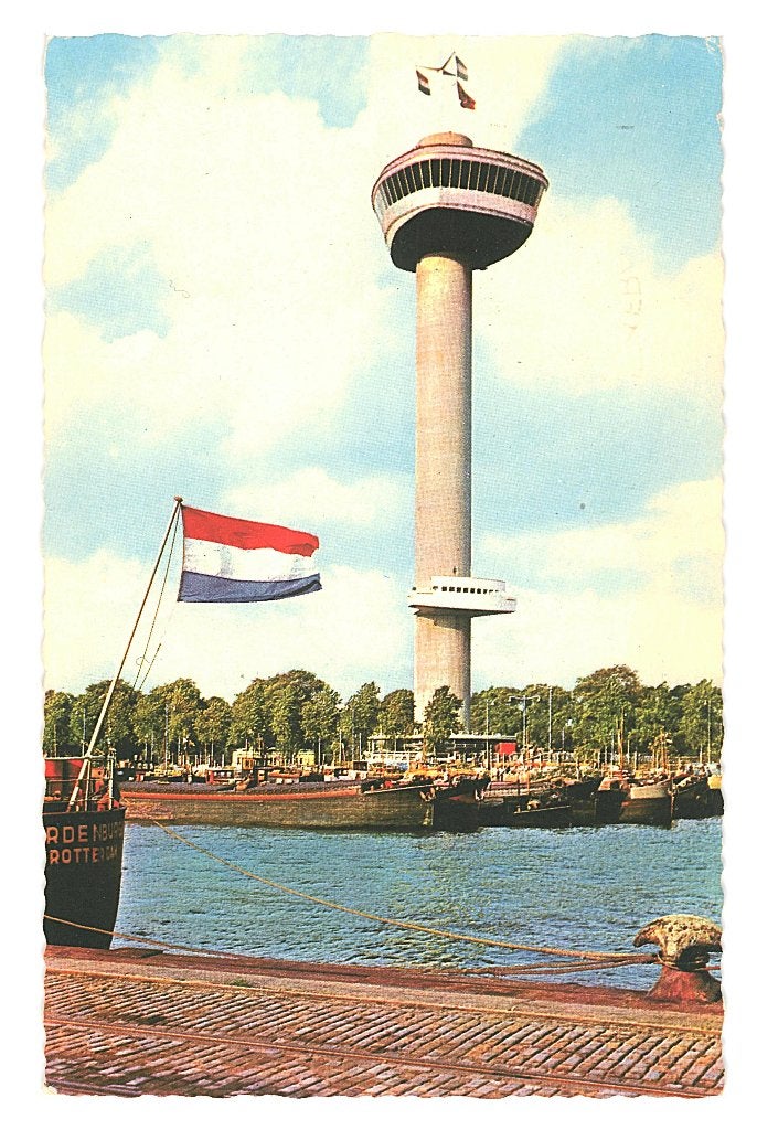 972155	Rotterdam	Euromast	1963 Wederopbouw	Gelopen met zegel, Ophalen of Verzenden, 1960 tot 1980, Gelopen, Zuid-Holland