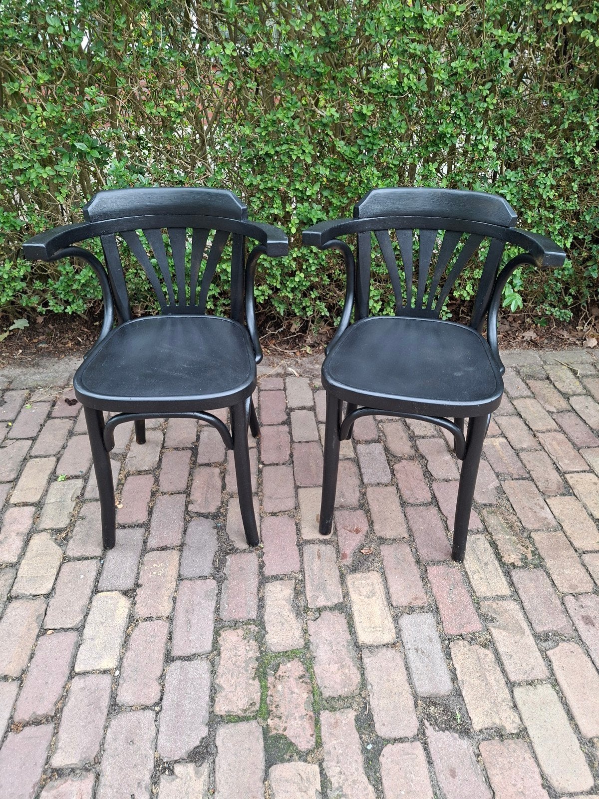 cafe stoelen thonet, Ophalen of Verzenden, Gebruikt, Zwart