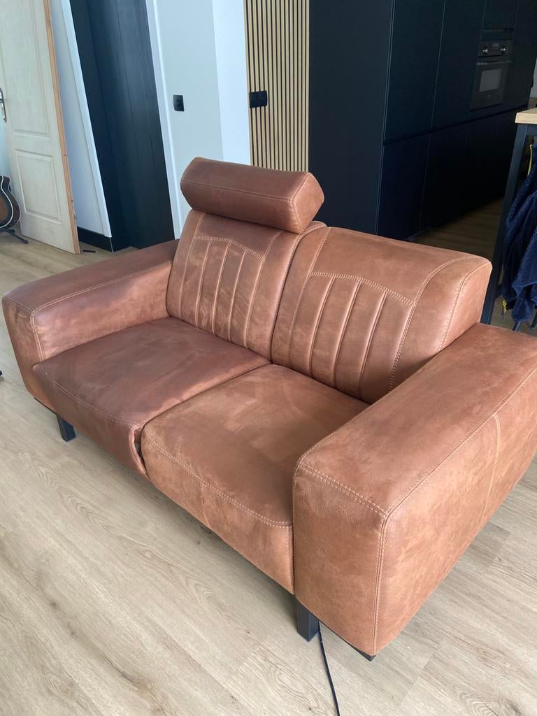 Tweezitter met electrisch relax gedeelte. Zeer mooi !, Overige materialen, Tweepersoons, 75 tot 100 cm, Ophalen of Verzenden