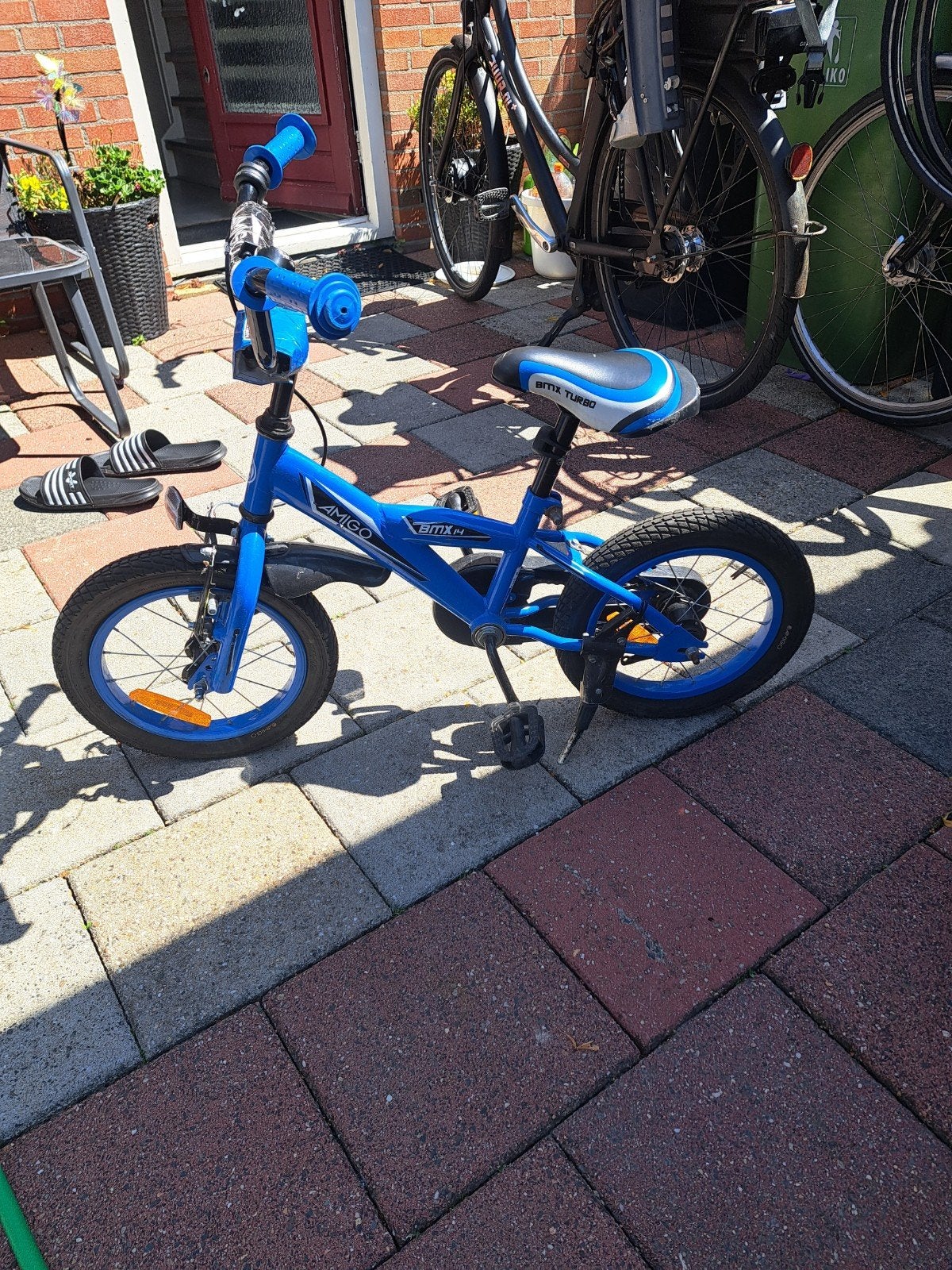 amigo bmx fiets 14 inch, Ophalen, Gebruikt, Terugtraprem, Minder dan 16 inch