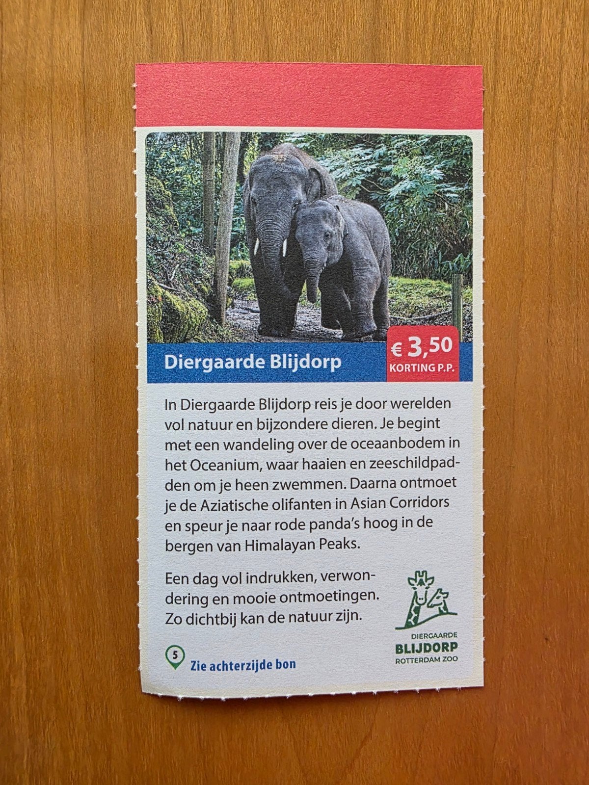 Diergaarde Blijdorp €3,50 korting p.p. maximaal 5 personen, Tickets en Kaartjes, Drie personen of meer, Kortingskaart