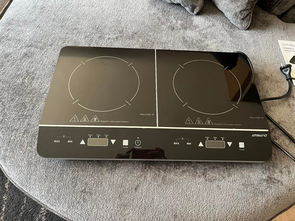 Elektronische kookplaat, Witgoed en Apparatuur, Ophalen, 3 kookzones of minder, Zo goed als nieuw, Vrijstaand