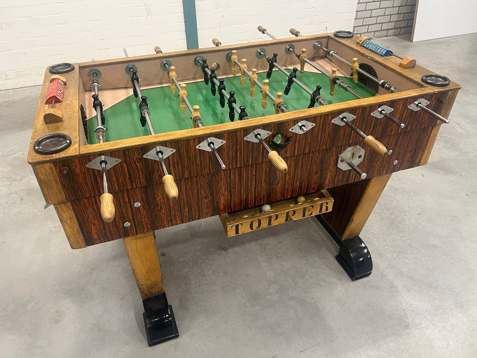 Topper tafelvoetbalspel - Vintage voetbaltafel, Ophalen, Gebruikt