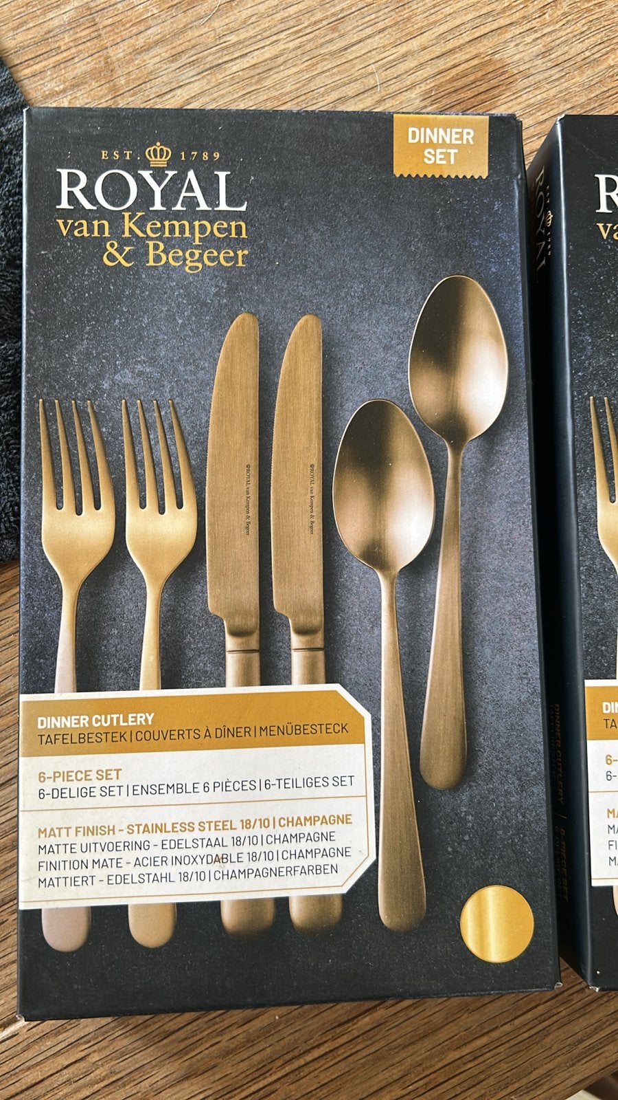 Royal van Kempen & Begeer Bestekset Goudkleurig, Huis en Inrichting, Keuken | Bestek, Nieuw, Ophalen of Verzenden, Rvs of Chroom