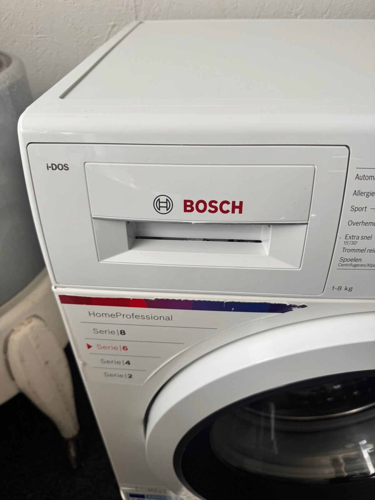 BOSCH 1400 SERIE 6 ECO I-DOS 8 KG met 2 jaar garantie, Witgoed en Apparatuur, Wasmachines, N, N, Refurbished, Ophalen of Verzenden