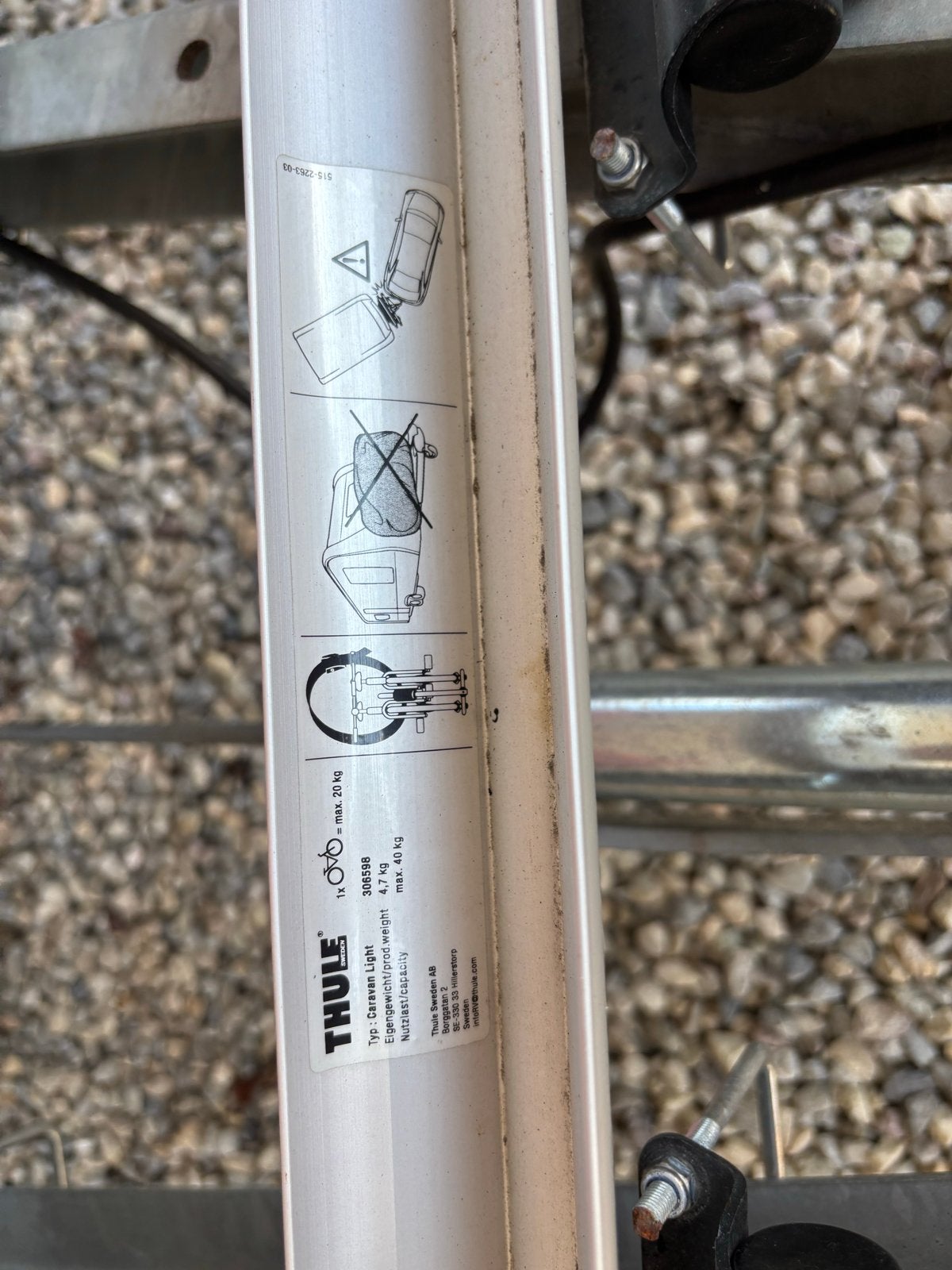 Thule Fietsendrager Caravan Light - Zo goed als nieuw, Ophalen, 2 fietsen, Zo goed als nieuw, Achterklepdrager