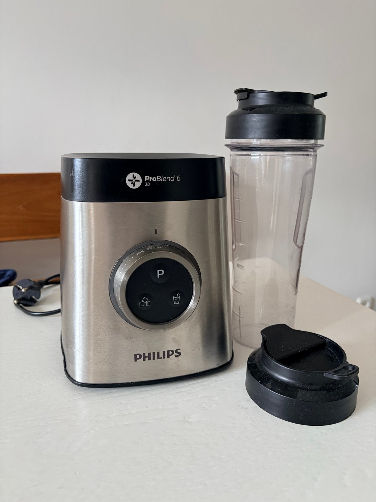 Philips ProBlend 6 Blender HR3655 met To Go Beker, Witgoed en Apparatuur, Blenders, Ophalen of Verzenden, Gebruikt, Powerblender